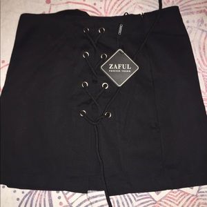 Lace up skirt